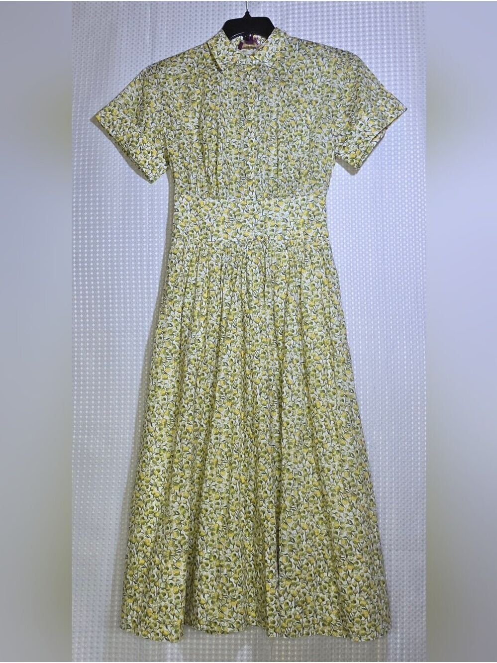 NWT J.Crew x Liberty Fabrics Fitted Waist Midi Shirtdress Eliza's Yellow BY790 - Picture 12 of 15